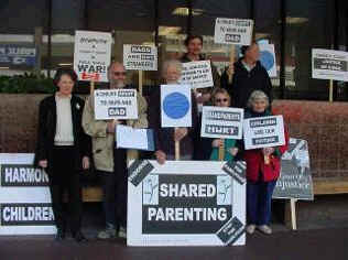 Protesters at Auckland Family Court